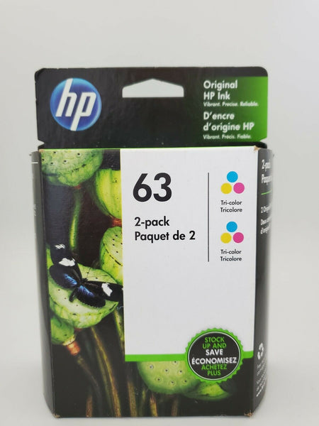Genuine HP 63 (1VV67AN) Tri-color Twin Pack Ink Cartridges Exp 2022-2023