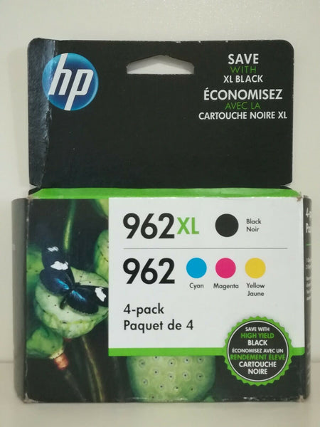 HP 962XL High Yield Black 962 Cyan/Magenta/Yellow Ink Cartridges Exp 2022-2023