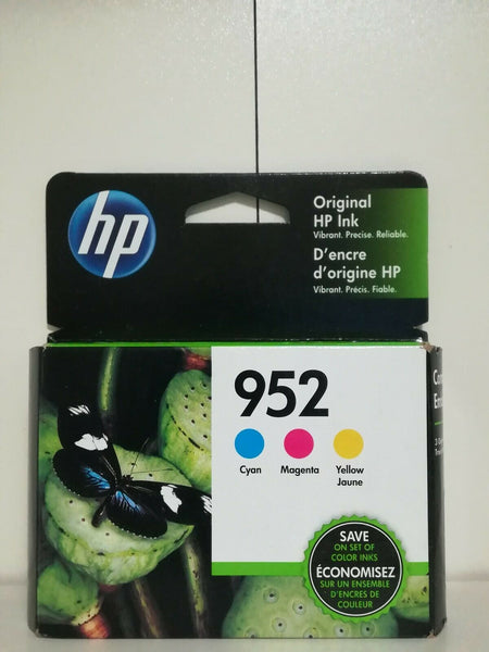 HP 952 Cyan/Magenta/Yellow Ink Cartridges (N9K27AN#140), Pack Of 3 EXP 2022-2023