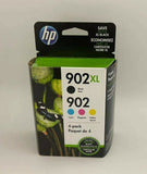 HP 902XL 902 (T0A39AN) Ink Cartridge -Genuine HP 4 Combo Pack Exp. 2022 -2023