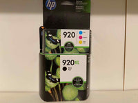 HP 920XL 920 N9H61FN Black Tri-Color Combo Pack Ink Cartridges NEW OEM 2022-2023