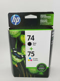 HP 74/75 (CC659FN) Black/Tri-Color Ink Cartridge ~ Expires: 2022-2023