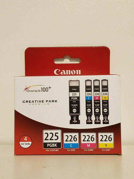 Canon PGI225 CLI226 Ink Cartridges, Black/Cyan/Magenta/Yellow in Retail Packaging
