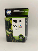 Genuine 2-Pack HP 95/98 Black & Tri-Color Ink Cartridges CB327FN#140 EXP 2022-2023