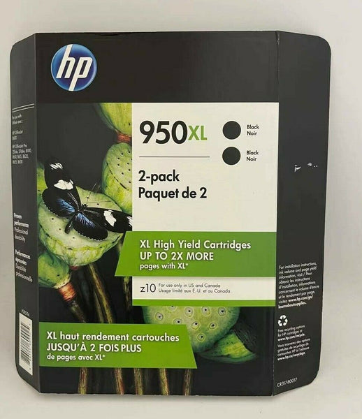 Genuine HP 950XL Black Twin Pack Ink OfficeJet 8100 8110 8600 Exp 2022-2023