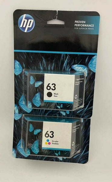 HP 63 Combo Ink Cartridges 63 Black Color NEW GENUINE Exp 2022-2023