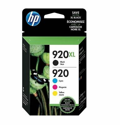 HP 920XL 920 N9H61FN Black Tri-Color Combo Pack Ink Cartridges NEW OEM 2022-2023